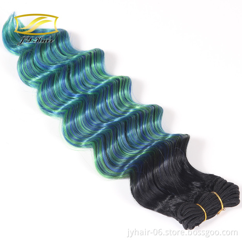 Sew in synthetic hair ombre hair weaves,two tone braiding synthetic hair,blonde white curly hair extensions